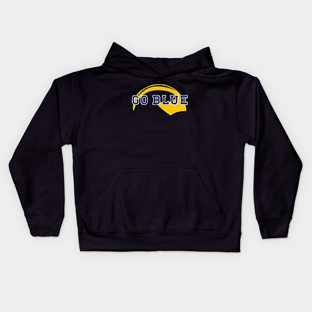 go blue Kids Hoodie by mapasakehh